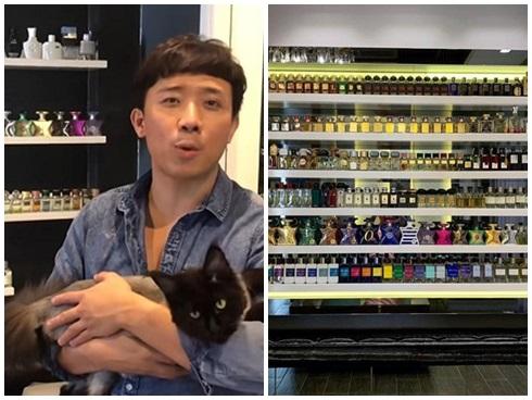 Trấn Thành khoe sở hữu hàng trăm chai nước hoa hàng hiệu