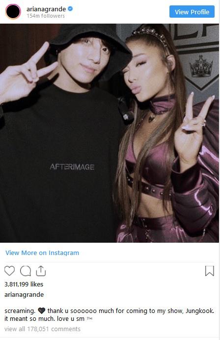 Ariana Grande bất ngờ tỏ tình với mỹ nam Jungkook của BTS-1
