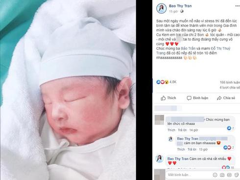 Lần đầu khoe cận mặt quý tử mới sinh, anh trai Bảo Thy khiến người xem xuýt xoa Cao Triết đẹp hết phần bố mẹ-3