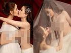 Xôn xao cặp đồng tính nữ Việt nổi đình đám đi chụp ảnh cưới, đáng chú ý nhất là khoảnh khắc cô dâu phơi ngực trần