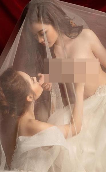 Xôn xao cặp đồng tính nữ Việt nổi đình đám đi chụp ảnh cưới, đáng chú ý nhất là khoảnh khắc cô dâu phơi ngực trần-4