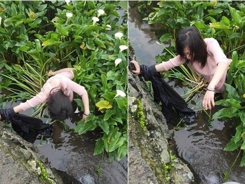 Xúng xính diện áo dài đi chụp ảnh, các cô gái gặp sự cố dưới hồ, thái độ sau đó mới gây bất ngờ-2