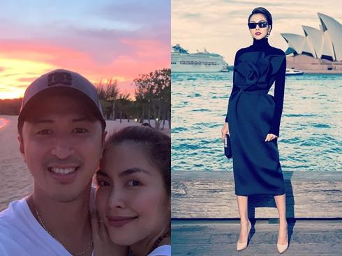 Đăng ảnh Tăng Thanh Hà, Louis Nguyễn không quên thả trái tim yêu thương cho bà xã xinh đẹp