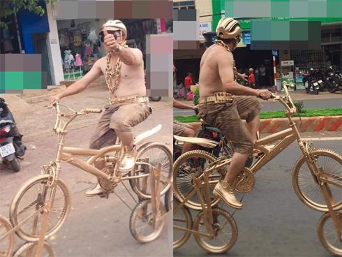 Người đàn ông ở Sài Gòn gây sốc khi đeo 100 cây vàng trên người chỉ để đứng bán ốc-4