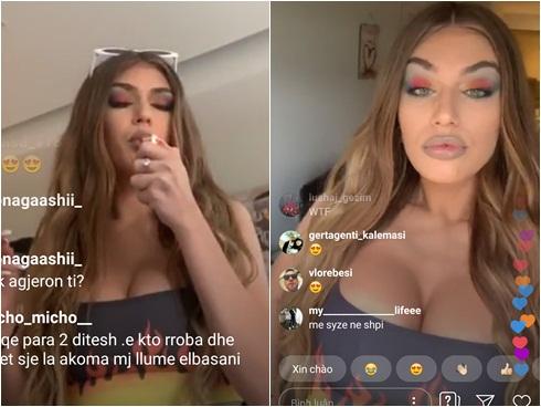 'Quả bom sex' sinh năm 2000 ngang nhiên livestream hút thuốc bất chấp hình tượng hoa hậu