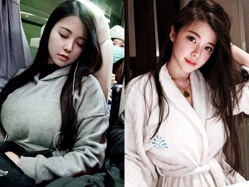 Girl xinh gây sốt vì ngủ gật trên tàu điện, nhưng vòng 1 'khủng' mới là tâm điểm chú ý của dân tình
