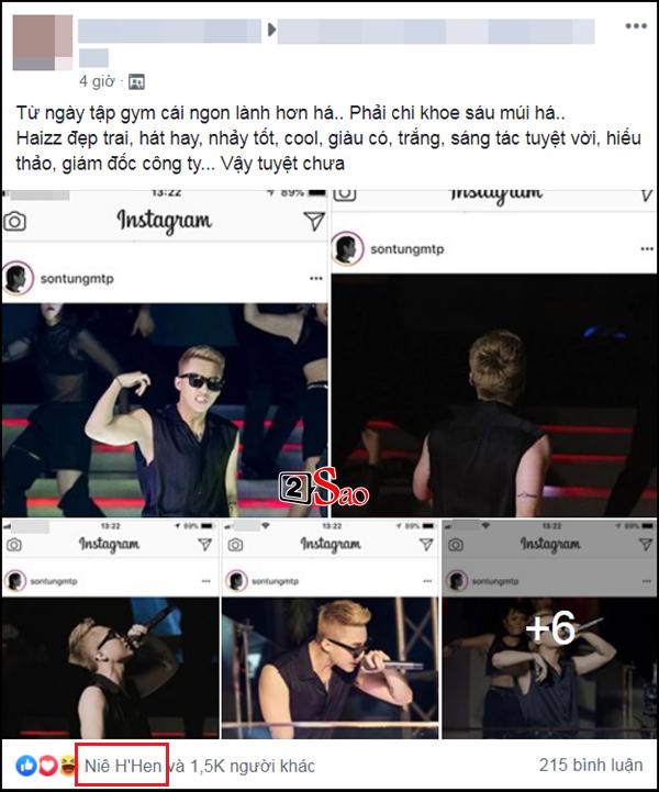 Phản ứng tẩm ngẩm tầm ngầm đích thực fangirl của HHen Niê khi thấy Sơn Tùng được khen đẹp trai, vừa trắng lại vừa giàu-2