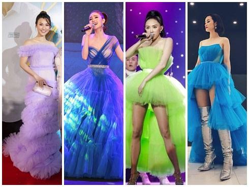 Lăng xê đầm voan bồng bềnh: Đông Nhi, Phương Ly nên học hỏi Hương Giang, Minh Hằng để không trở thành thảm họa