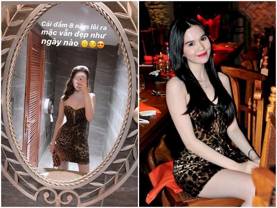 Shopping hàng hiệu đến 'khô máu', ai ngờ Ngọc Trinh vẫn tiết kiệm mặc lại chiếc váy quây từ 8 năm trước