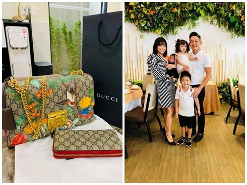 Hải Băng được chồng tặng túi hàng hiệu trước khi sinh con thứ ba