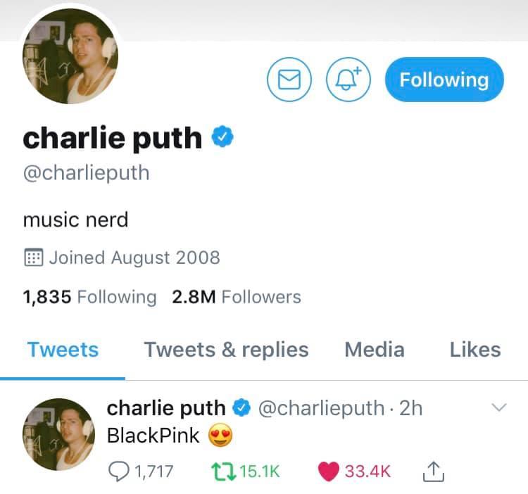 Charlie Puth bất ngờ thả thính BlackPink, tưởng được tung hô ai ngờ bị xỉa xói: Bóng gồng bú fame-1