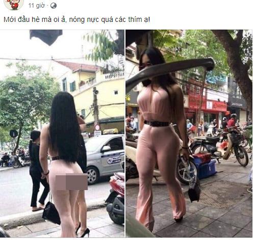 Bức ảnh cô gái siêu vòng 3 xuất hiện trên phố Hà Nội khiến nhiều người đau đầu đoán hàng thật hay hàng độn-1
