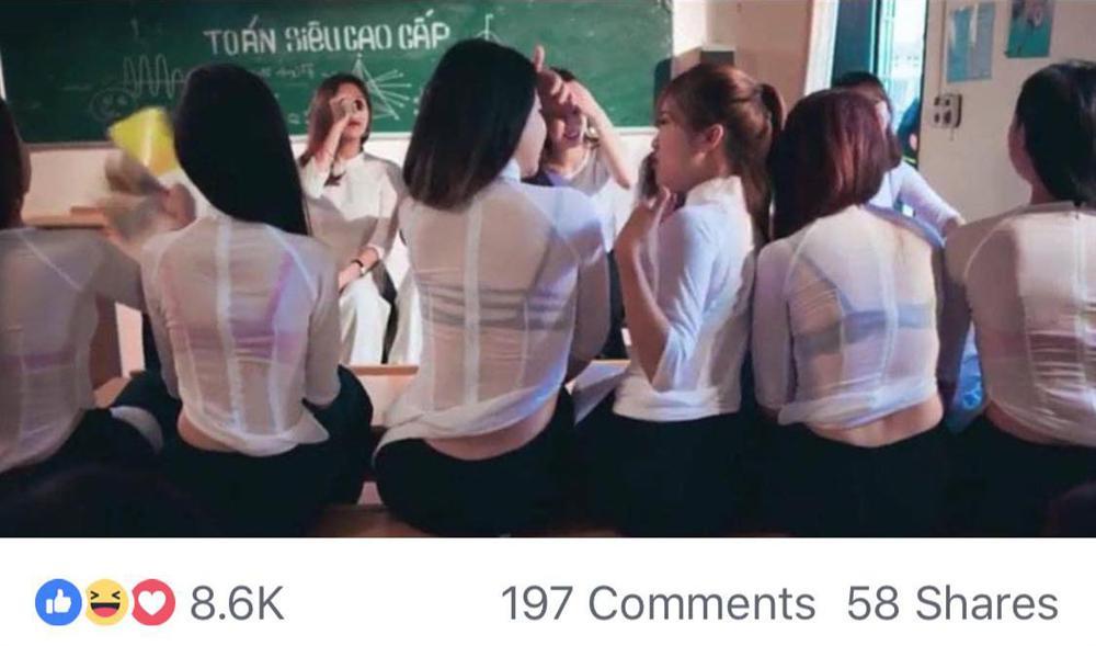 Hình ảnh nữ sinh mặc áo dài trắng trong suốt lộ nội y gây xôn xao vì phản cảm-1