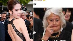 Dân mạng Trung Quốc thở dài ngán ngẩm với thời trang 'mặc như khỏa thân' của Ngọc Trinh trên thảm đỏ Cannes
