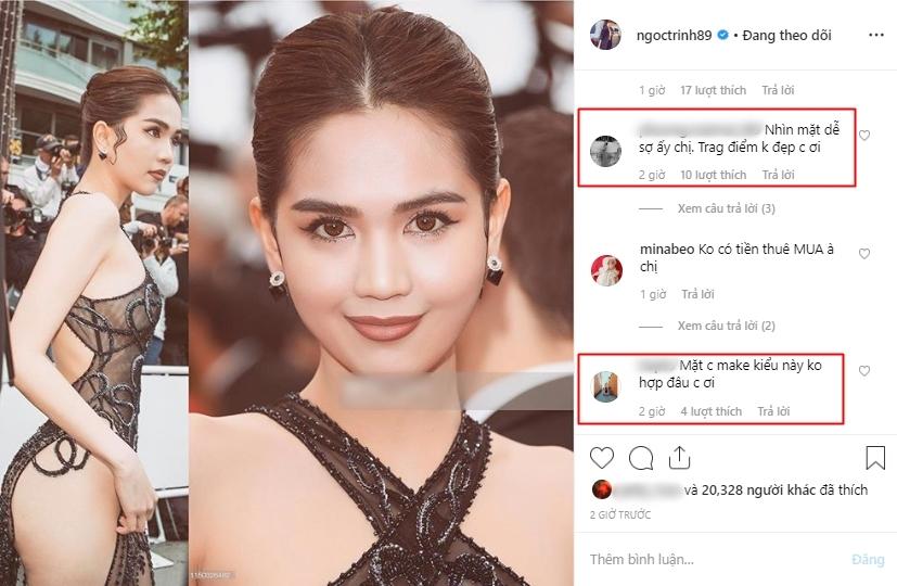 Thời trang phơi hàng còn chưa dứt tranh cãi, kiểu tóc như yêu quái và make-up già chát của Ngọc Trinh lại bị chê bai kịch liệt-3