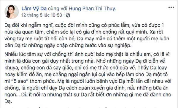 Lâm Vỹ Dạ trải lòng chuyện ‘sống chung với mẹ chồng’-1