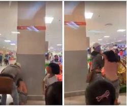 Clip: Cô gái bị nam thanh niên giằng co, lên gối liên tục vào mặt giữa trung tâm thương mại