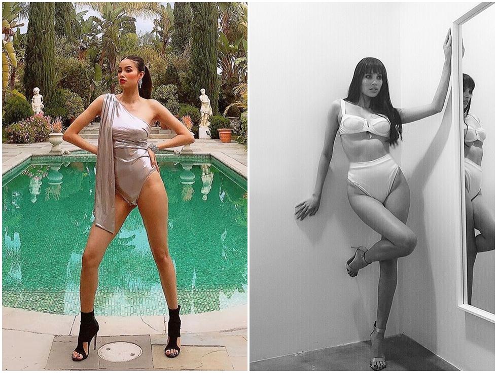 Phạm Hương khoe cơ bụng nhưng điều đáng chú ý lại là gương mặt hốc hác và đôi lông mày mỗi bên đi một kiểu-8