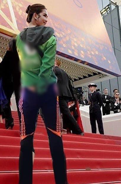 ĐỐ KHÔNG CƯỜI: Thấy Ngọc Trinh ăn mặc thiếu vải, cộng đồng photoshop ra tay thiết kế lại trang phục dự Cannes cho nữ hoàng nội y-5