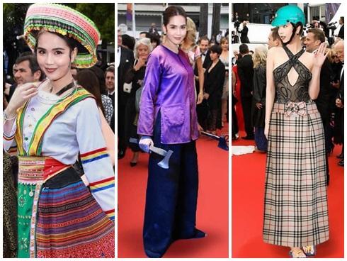 ĐỐ KHÔNG CƯỜI: Thấy Ngọc Trinh ăn mặc thiếu vải, cộng đồng photoshop ra tay 'thiết kế' lại trang phục dự Cannes cho 'nữ hoàng nội y'
