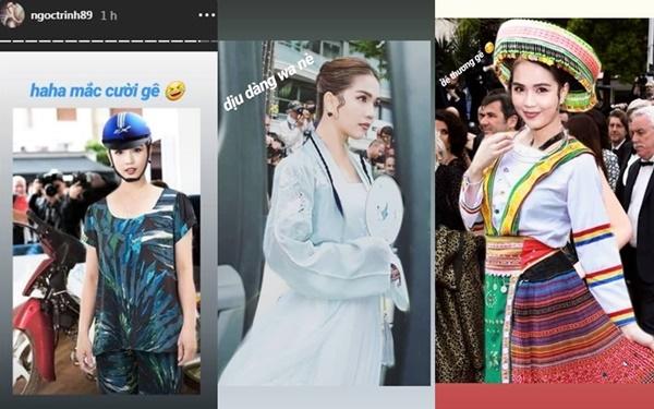 Phản ứng của Ngọc Trinh khi bị dân mạng chế ảnh thiếu vải tại Cannes-4