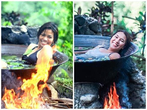 Tắm 'vạc dầu', trải nghiệm khó quên ở Philippines