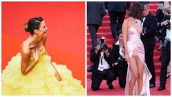 Người mẫu xinh đẹp Brazil 'hết hồn' vì tụt váy bất ngờ ngay trên thảm đỏ Cannes