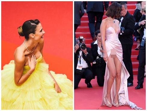 Sao nữ bị tuột váy, lộ ngực trên thảm đỏ-3