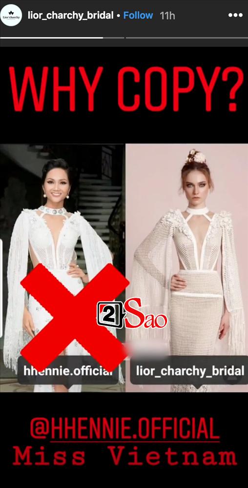 Hết Vũ Ngọc Anh giờ đến HHen Niê cũng bị nhà thiết kế nước ngoài tố thẳng mặt là Hoa hậu Việt Nam mặc váy nhái-1