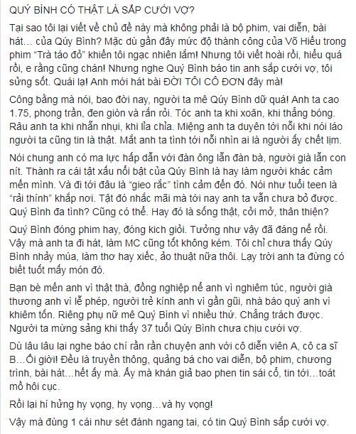 Quý Bình tiết lộ thời điểm sẽ kết hôn với bạn gái giấu mặt-2