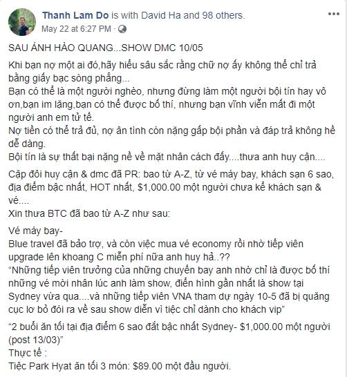 Đỗ Mạnh Cường phản dame cực gắt khi bị tố vô ơn, xin đểu, sống ảo sau show diễn nhiều tỷ hoành tráng ở Sydney-1