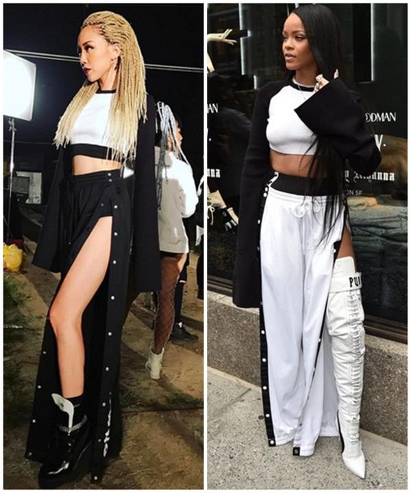 Tóc Tiên đăng ảnh Kendall Jenner mặc trang phục gần giống mình nhưng đã chú thích rõ để không bị nghi mặc đồ nhái-7