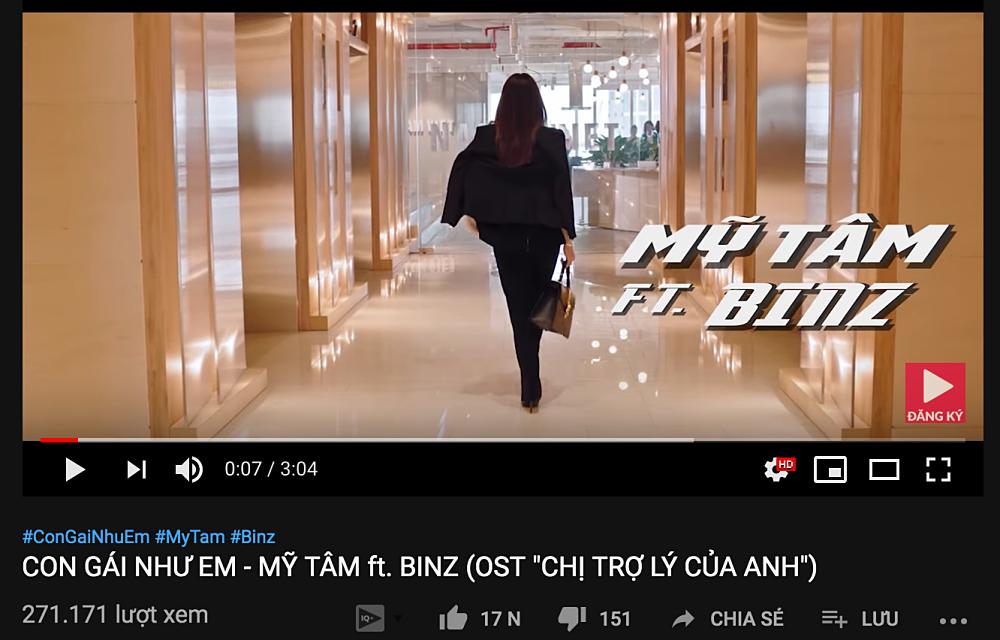 Mỹ Tâm cùng Binz tung MV nhạc phim Chị trợ lý của anh dành riêng cho hội FA-4