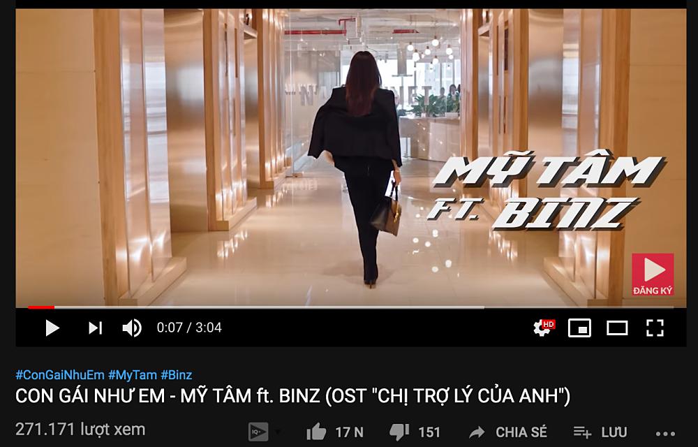 Mỹ Tâm cùng Binz tung MV nhạc phim Chị trợ lý của anh dành riêng cho hội FA-4