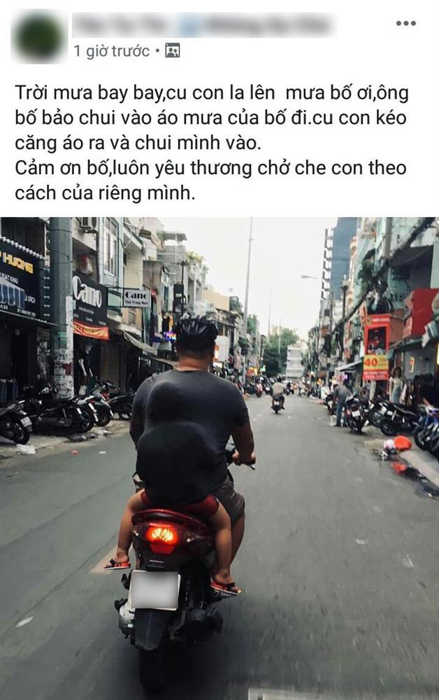 Bức ảnh sáng bừng Facebook chứng minh bố luôn che chở cho con theo cách của riêng mình-1