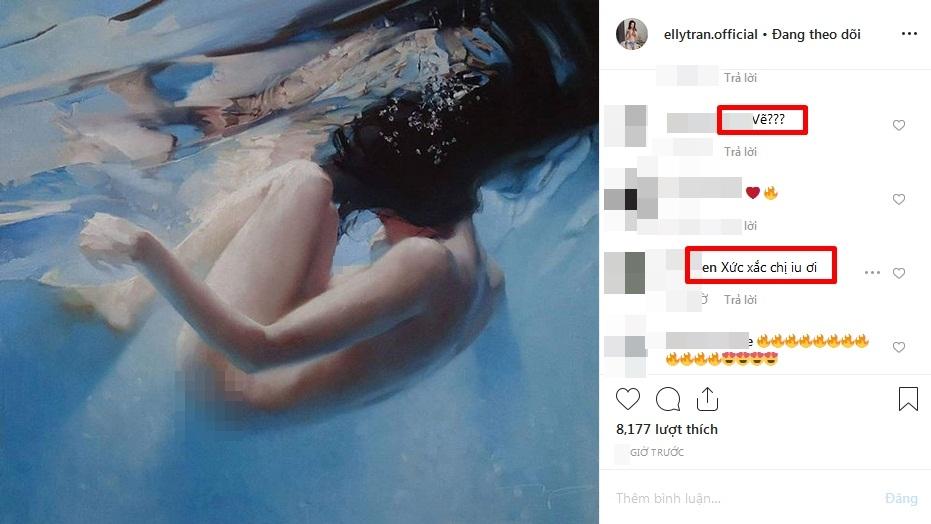 Đăng ảnh khỏa thân dưới nước quá đẹp, Elly Trần khiến dân mạng tranh luận: Thực hay hư?-2