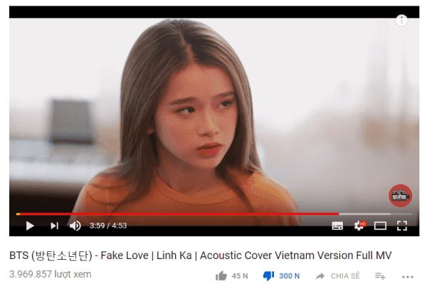 Fake Love (BTS) của Linh Ka đột nhiên biến mất khỏi Youtube, vị trí No.1 Top 10 MV bị dislike nhiều nhất Vpop đã đổi chủ-2