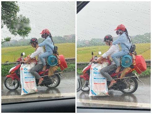 Liều lĩnh để bạn gái ngồi trên đống đồ cồng kềnh phía sau xe, nam thanh niên nhận nhiều chỉ trích: 'Coi thường tính mạng!'