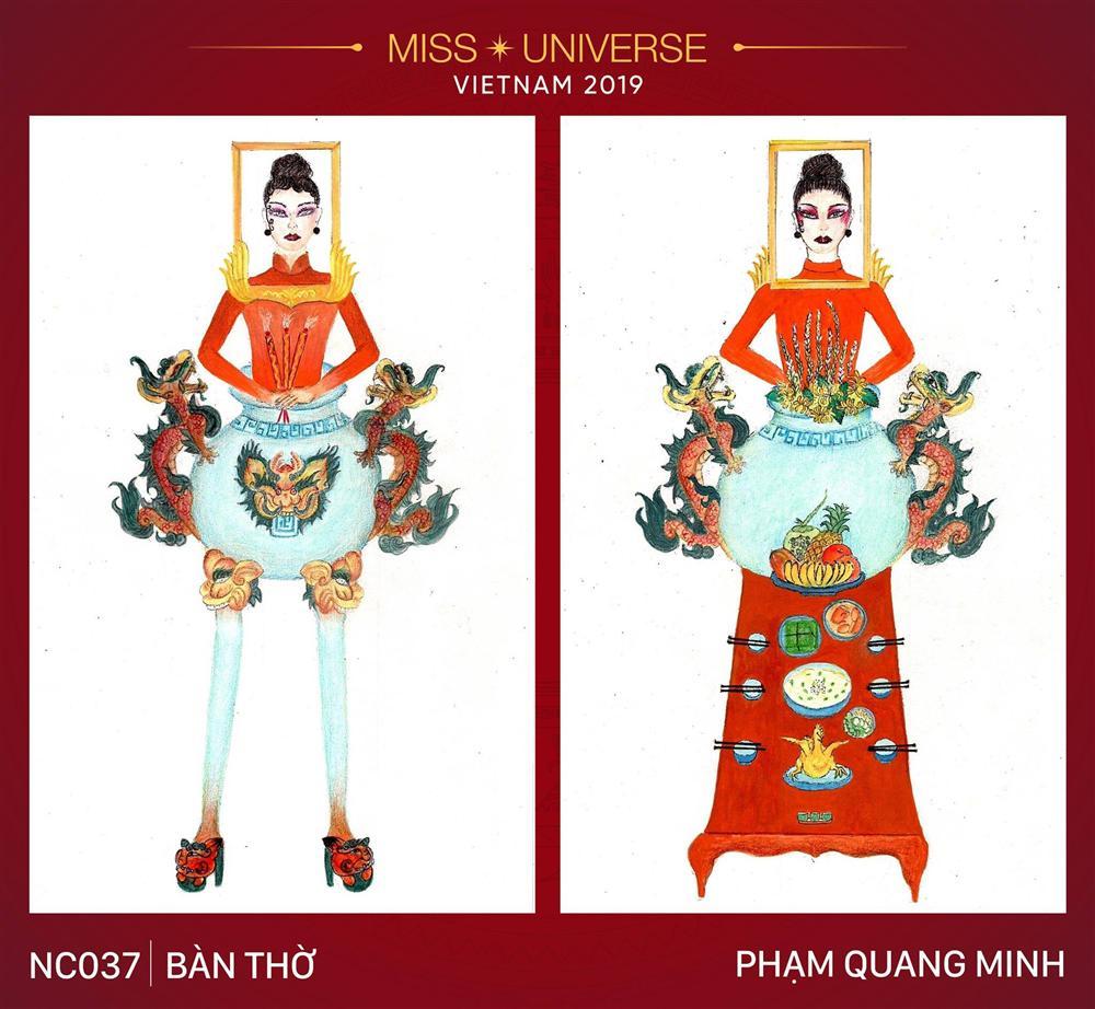 Hoàng Thùy cạn lời vì ý tưởng thiết kế trang phục truyền thống cho Miss Universe 2019 lấy cảm hứng từ... BÀN THỜ-1