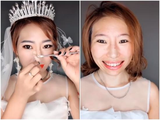 Khi các cô dâu gỡ lớp trang điểm là lúc cả gia đình chồng ngỡ ngàng