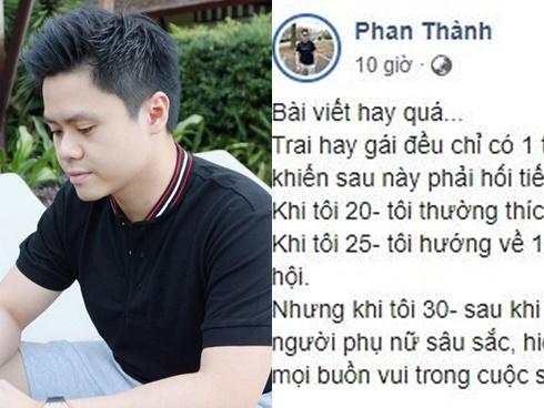 Thiếu gia Phan Thành chia sẻ mẫu phụ nữ anh cần qua từng giai đoạn