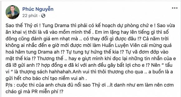 Ông bầu Phúc Nguyễn mắng Mâu Thủy: Tự tung drama, nhạt nhòa và tự vả mặt mình-1