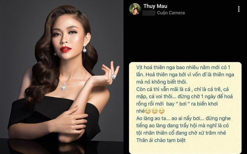 Đâu chỉ scandal mất quyền thi Miss Earth, Á hậu Mâu Thủy đã không ít lần làm showbiz Việt nổi sóng-4