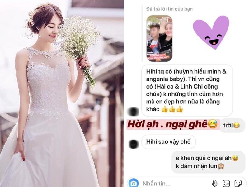 Linh Chi ngại ngùng khi tình yêu với Lâm Vinh Hải được ví như Huỳnh Hiểu Minh và Angela Baby-1