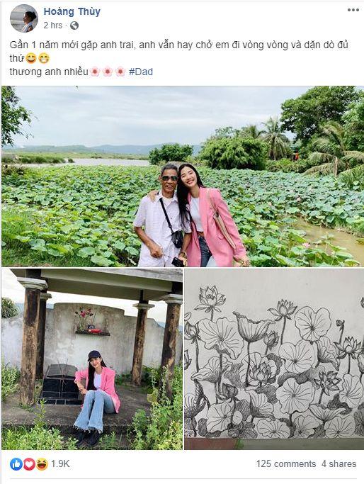 Hoàng Thùy về quê, gọi bố bằng anh sau gần một năm xa cách và phản ứng của cư dân mạng-4
