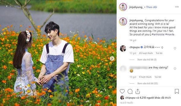Bạn trai tin đồn người Hàn công khai chúc mừng chiến thắng Anh ơi ở lại của Chi Pu-1