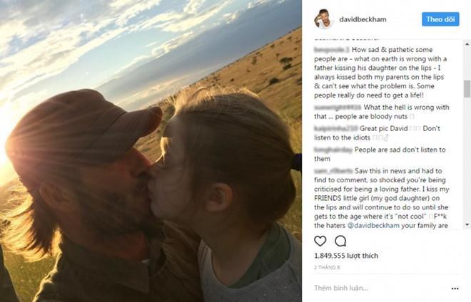 David Beckham tiếp tục hôn môi con gái mặc tranh cãi-2