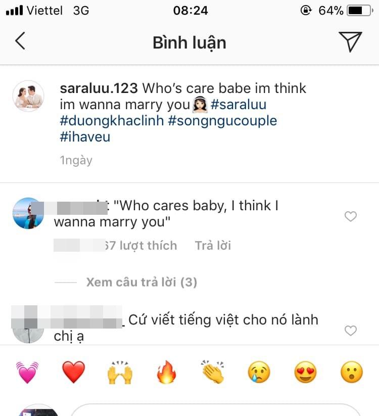 Nịnh ông xã Dương Khắc Linh bằng tiếng Anh, nàng dâu mới Sara Lưu bị bóc mẽ đã dốt lại còn thích khoe-2