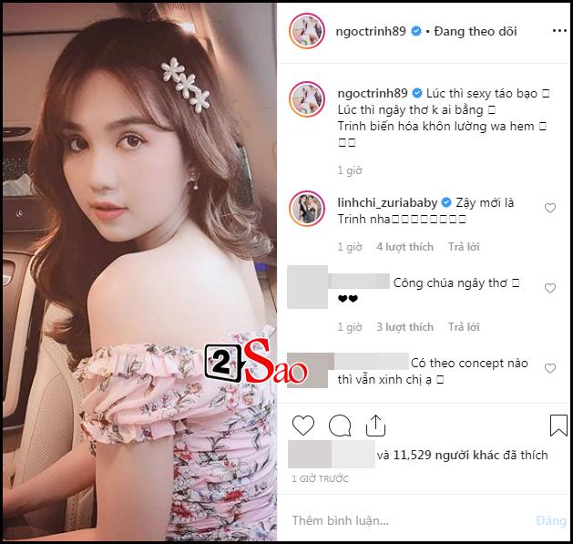 Sau bao chỉ trích váy áo, Ngọc Trinh tự khen mình: Lúc thì sexy táo bạo, khi lại ngây thơ không ai bằng-2