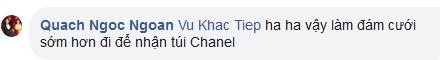 Chỉ qua một đoạn comment, Vũ Khắc Tiệp đã làm lộ thời gian đám cưới của Quách Ngọc Ngoan và Phượng Chanel không còn xa-4